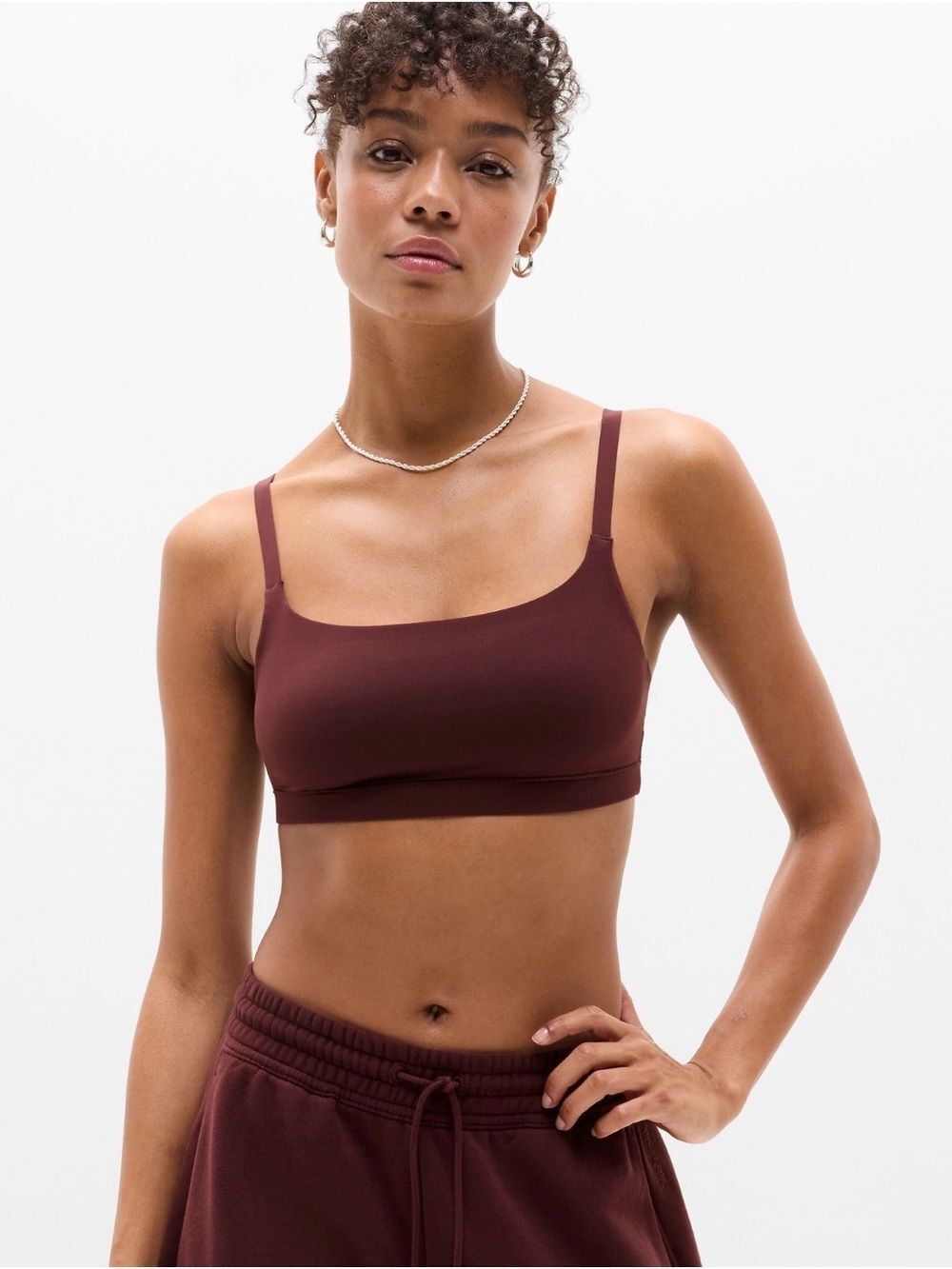 Athleta Vitaform BodyMove Scoop Bralette Large D-DD NEW with tags Garnet